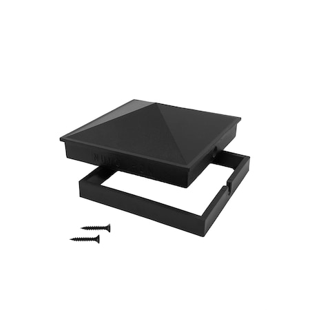 Nuvo Iron 4 1/2in x 4 1/2in Pyramid Post Cap. No Discounts, Aluminum, 24PK PCP13-MP24